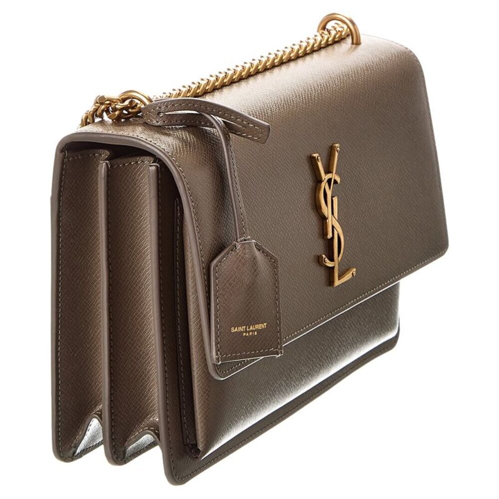Saint Laurent Sunset Medium Leather Shoulder Bag, Black - Picture 3 of 5
